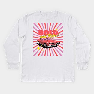 BOLD Car Kids Long Sleeve T-Shirt